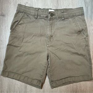 H&M Mens Slim Fit Stretch Green Chino Shorts Size Small